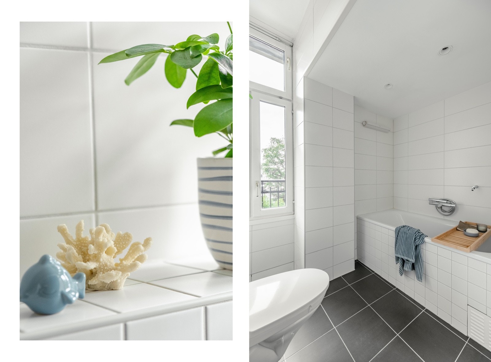 Badekaret er fint og skjermet innerst på badet. Galleribilde