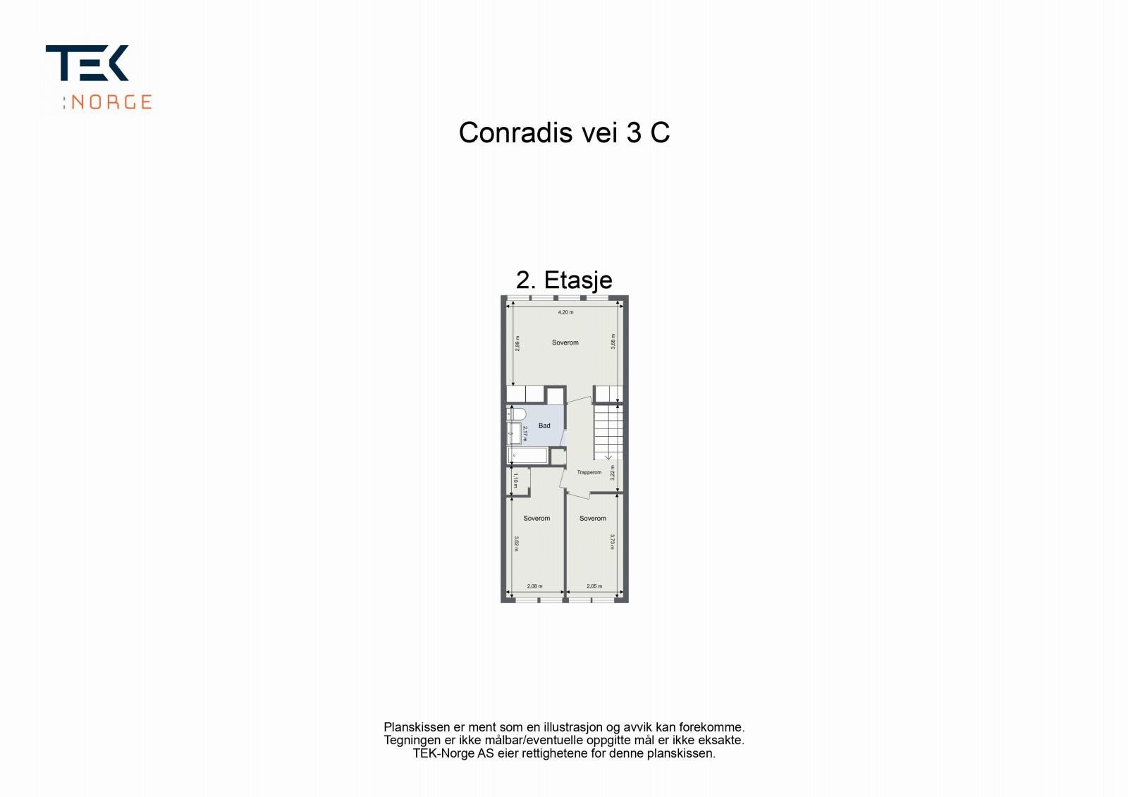 Plantegning Conradis vei 3 - 2. etasje Galleribilde