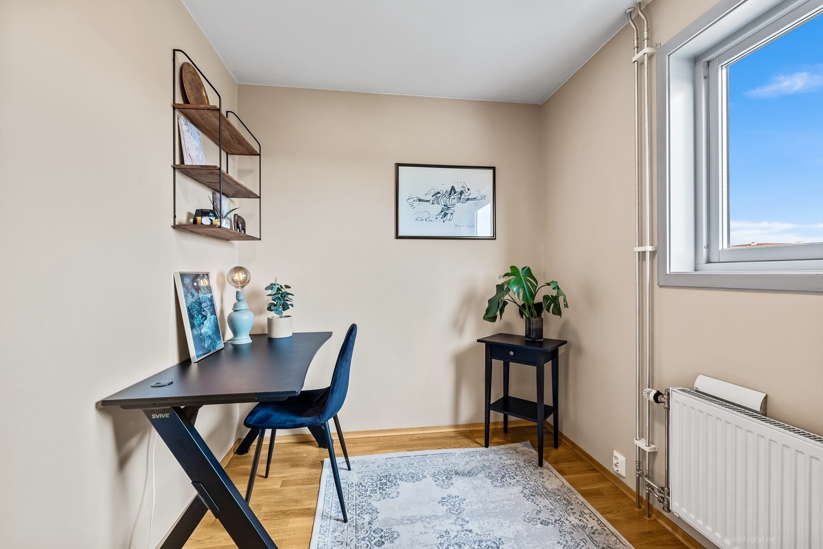 Soverommet passer perfekt som gjesterom eller kontor alt etter det en selv måtte ønske. Galleribilde