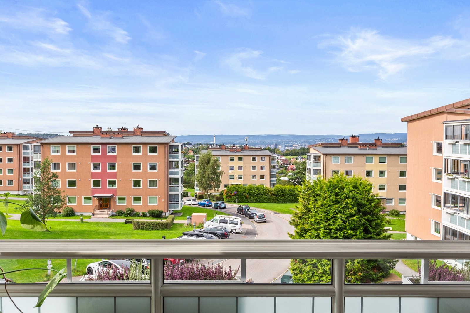 Fra balkongen har du en fantastisk utsikt over Oslo. Galleribilde