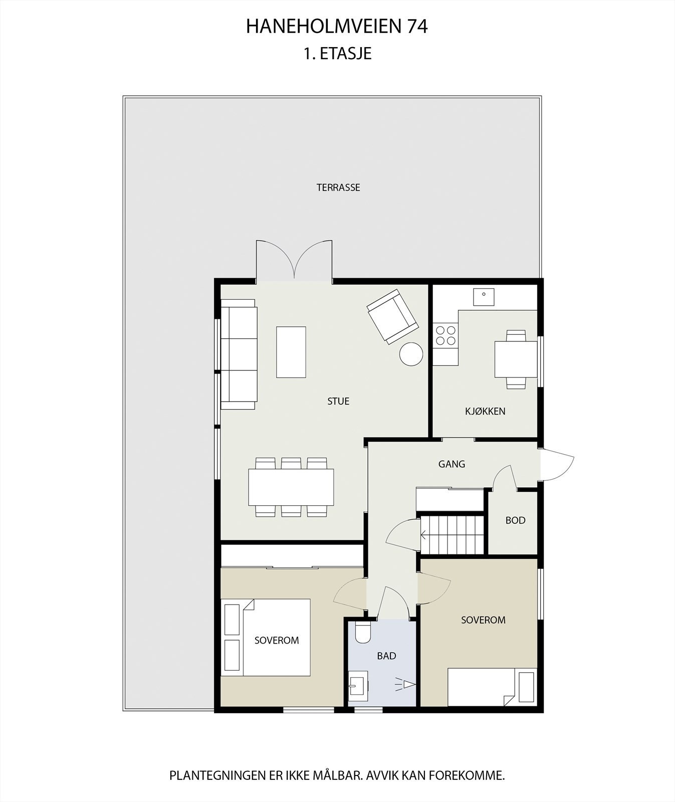 Plantegning av 1. etasje Galleribilde