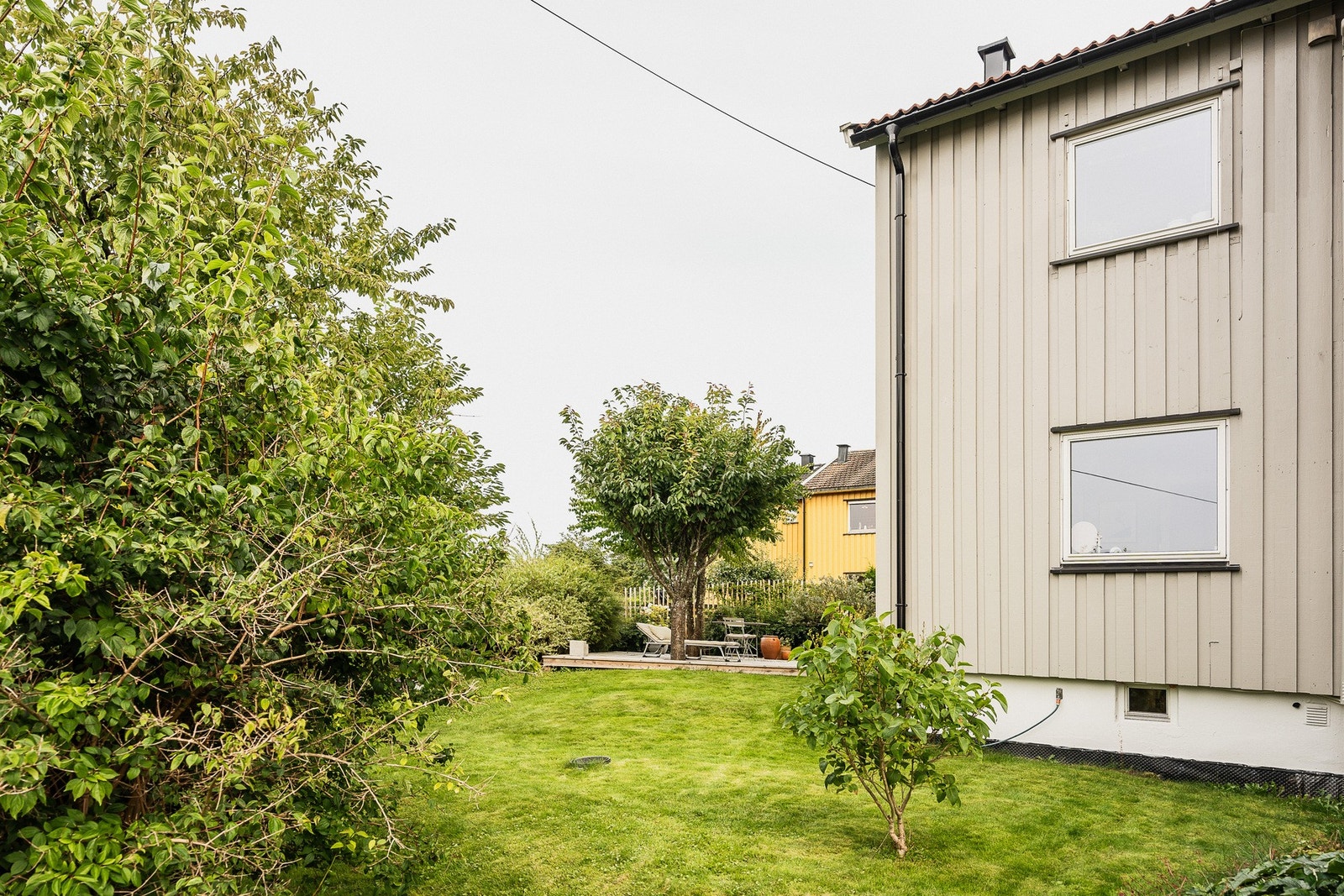 Andelene disponerer egne deler av hagen. Galleribilde