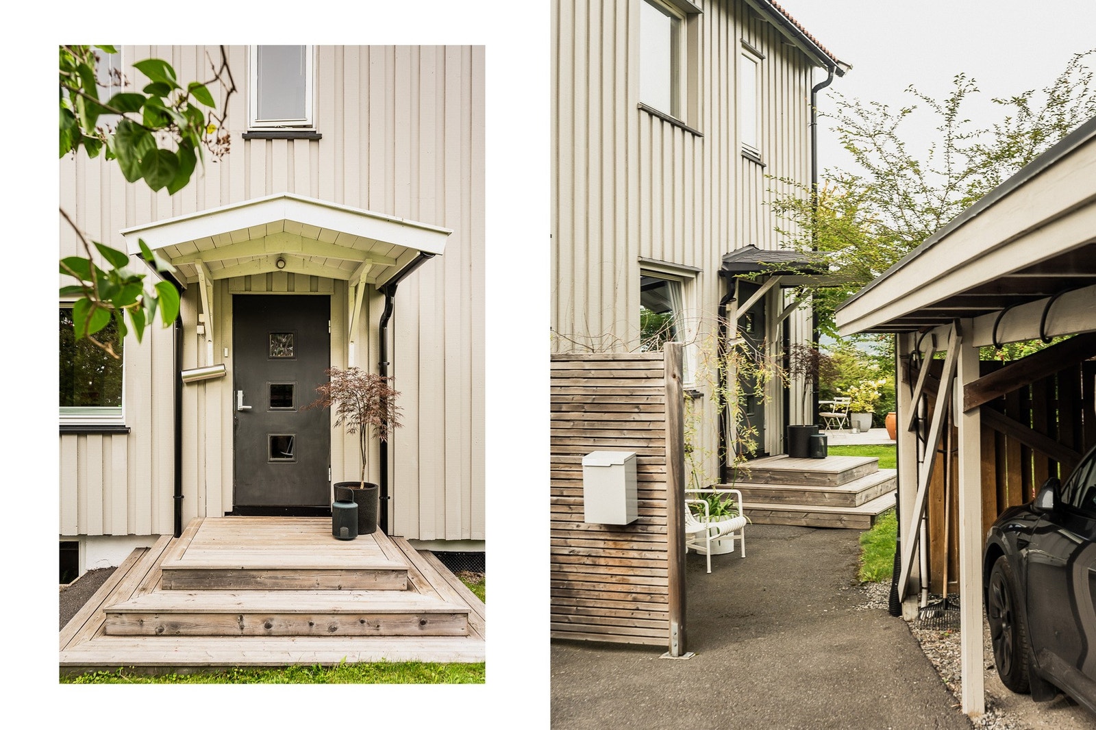 Hyggelig inngangsparti og asfaltert gårdsplass. Galleribilde