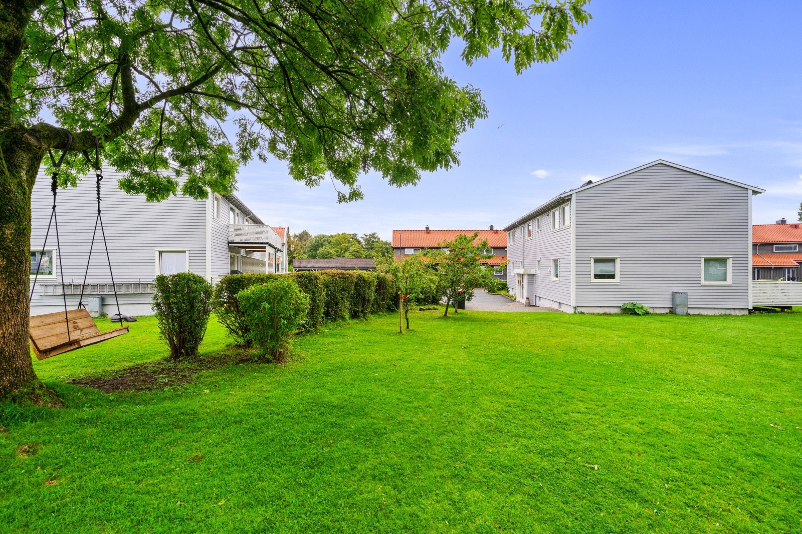 Store grøntområder til disposisjon for borettslaget beboere. Galleribilde