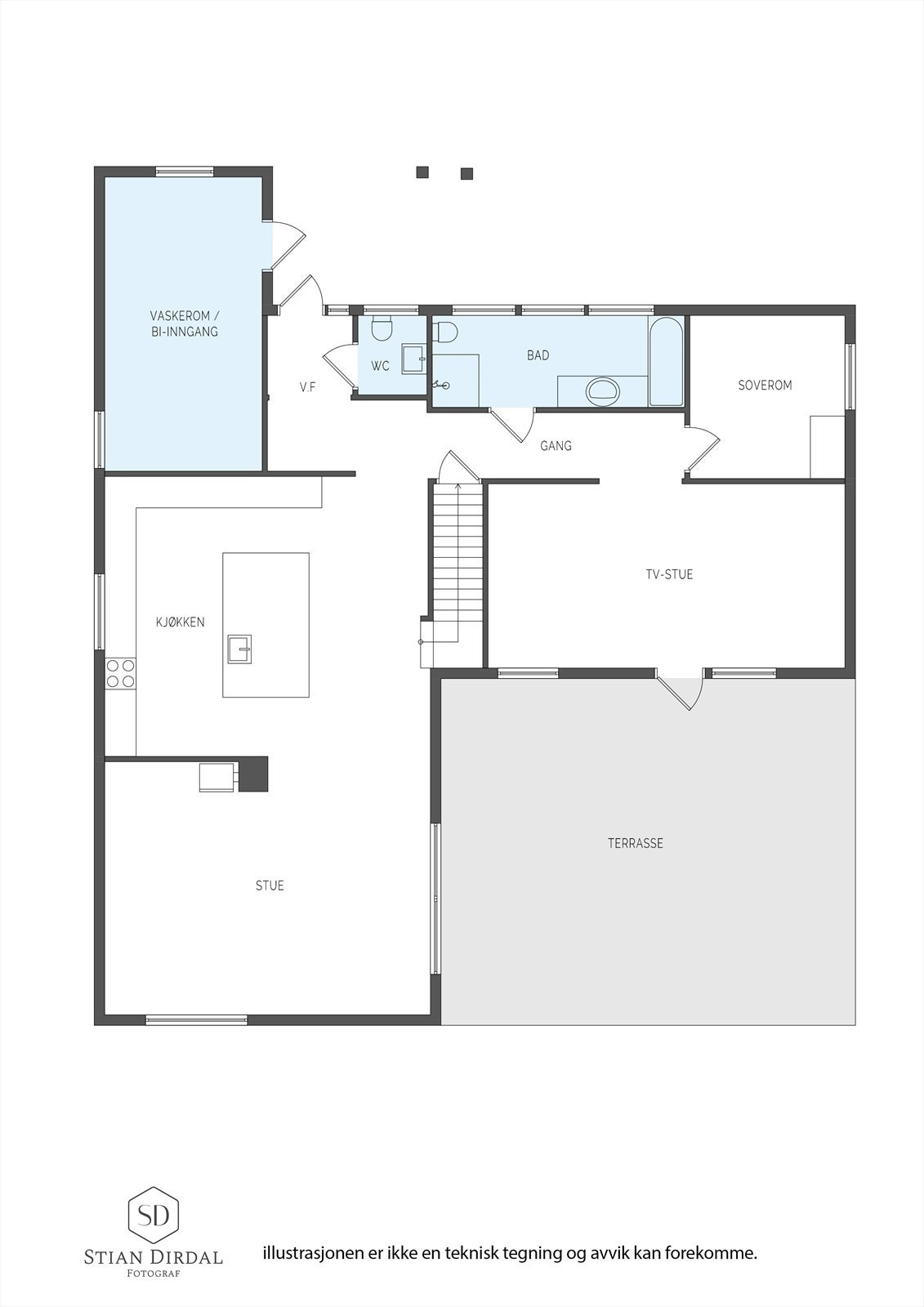 Gamleveien 4A ETG1 2D Galleribilde