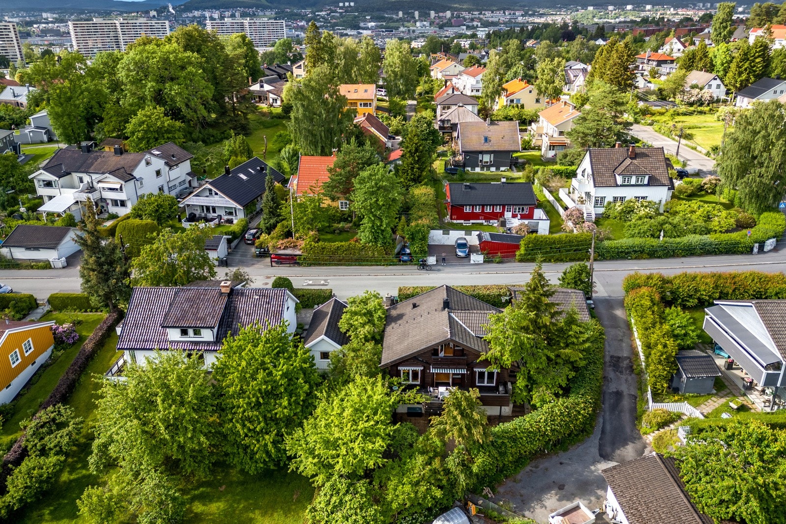 Tomten er en skjermet idyll med frodig hage Galleribilde