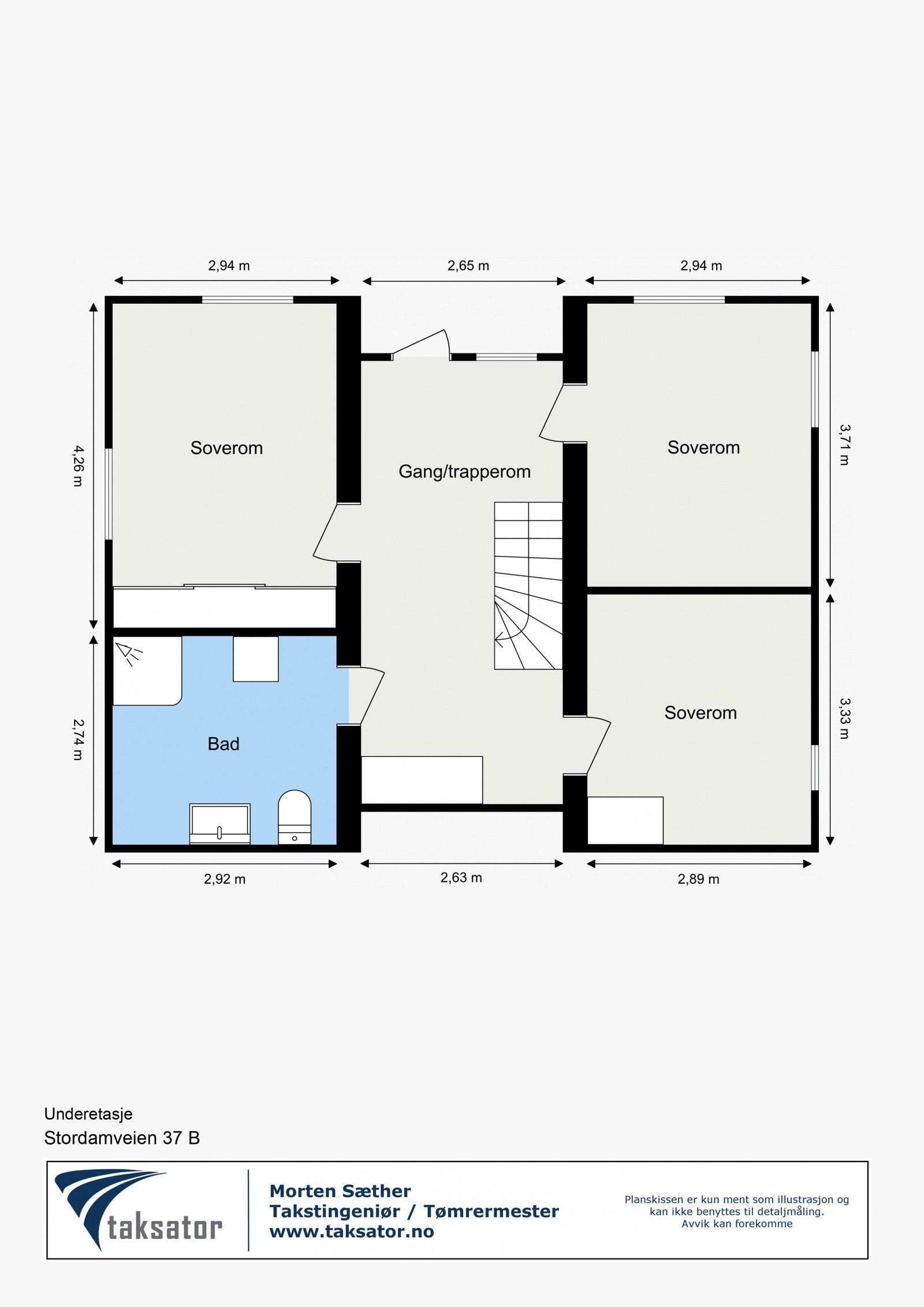 Plantegning - Underetasje Galleribilde