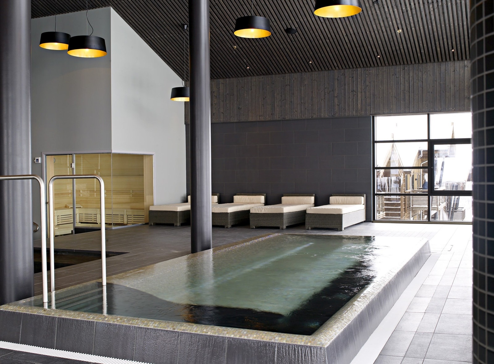 Spa og velværeavdelingen i 7. etasje til fri benyttelse for leilighetseierne. Galleribilde