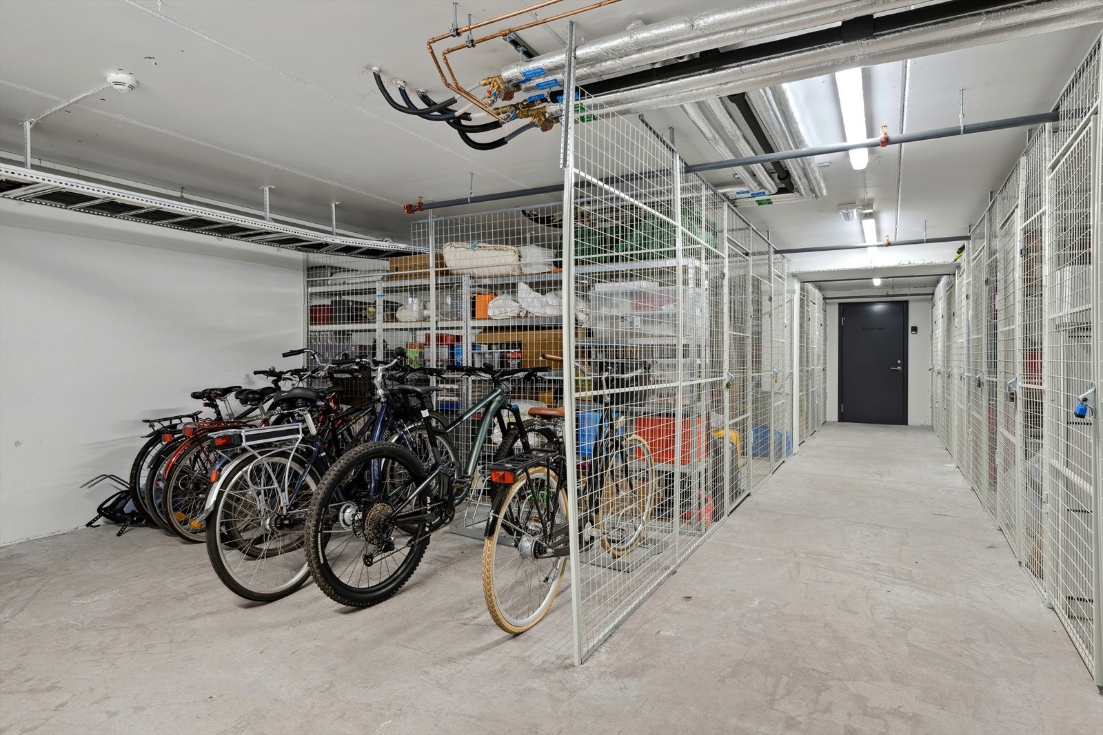 Sportsbod på 5 kvm. og felles sykkelparkering i kjeller. Felles sykkelparkering i hagen også. Galleribilde