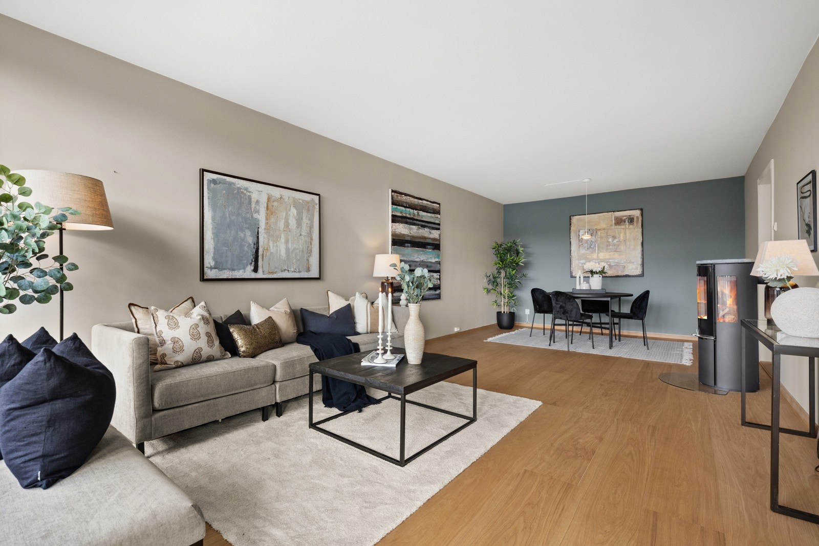 Stuen har naturlig inndelte soner Galleribilde