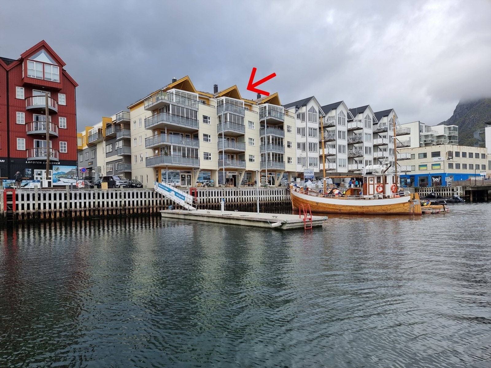 Leiligheten ligger i toppen av bygget Galleribilde