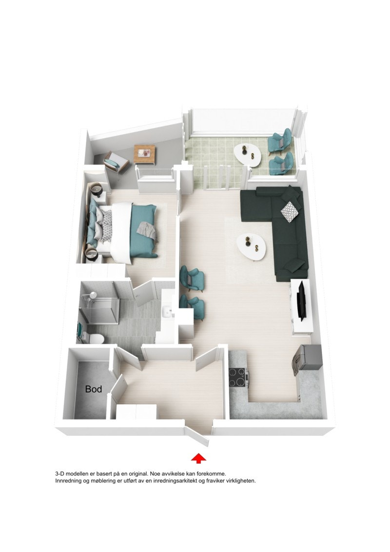 3D Plantegning Galleribilde