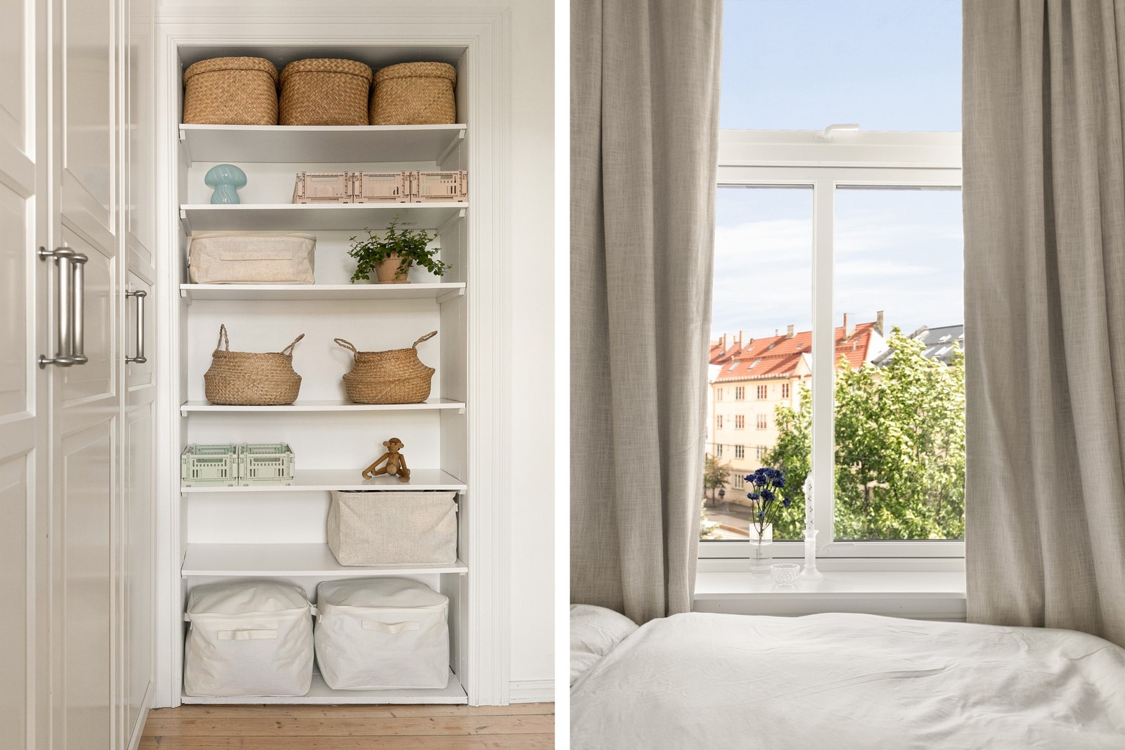 Det store vinduet gir rommet rikelig med naturlig lys. Galleribilde