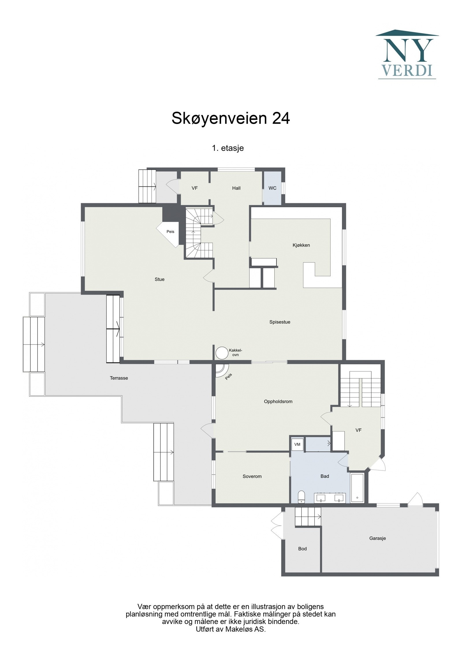 Plantegning - 1. etasje Galleribilde