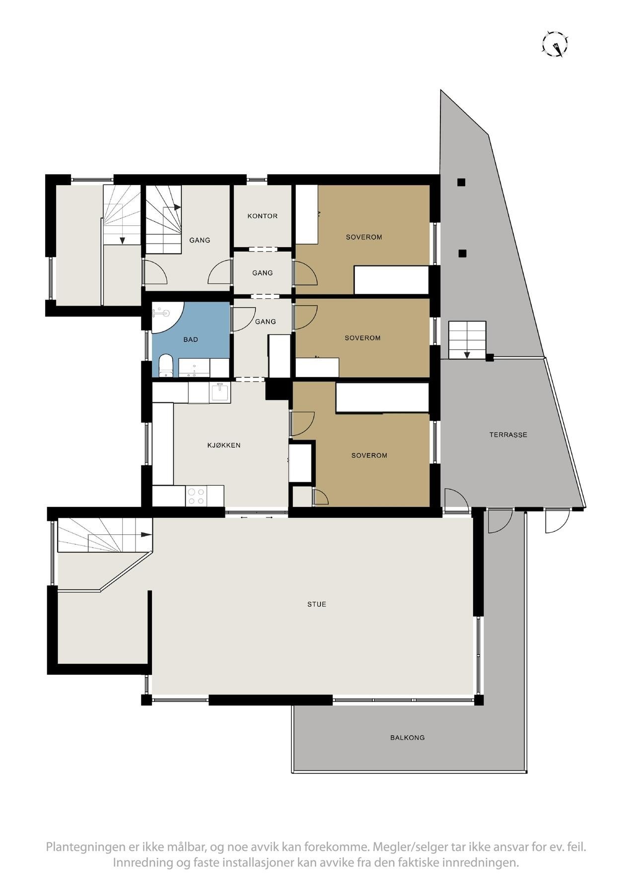 Plantegning hovedplan Galleribilde