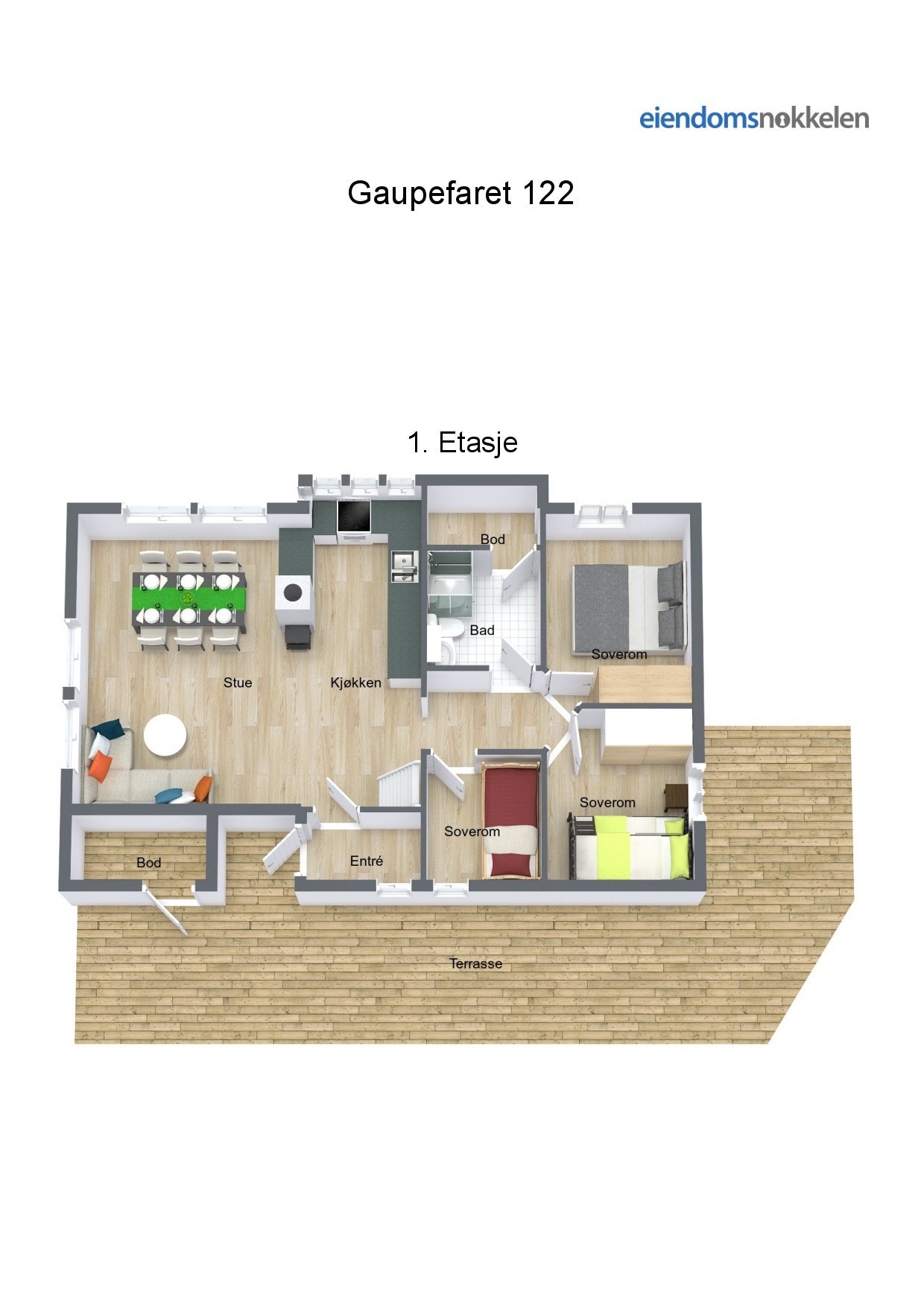 Planskisse 1. etasje Galleribilde
