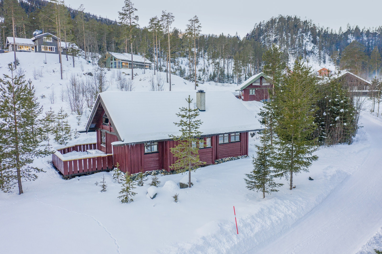 Hytta ligger rett ved Uvdal Alpinsenter Galleribilde