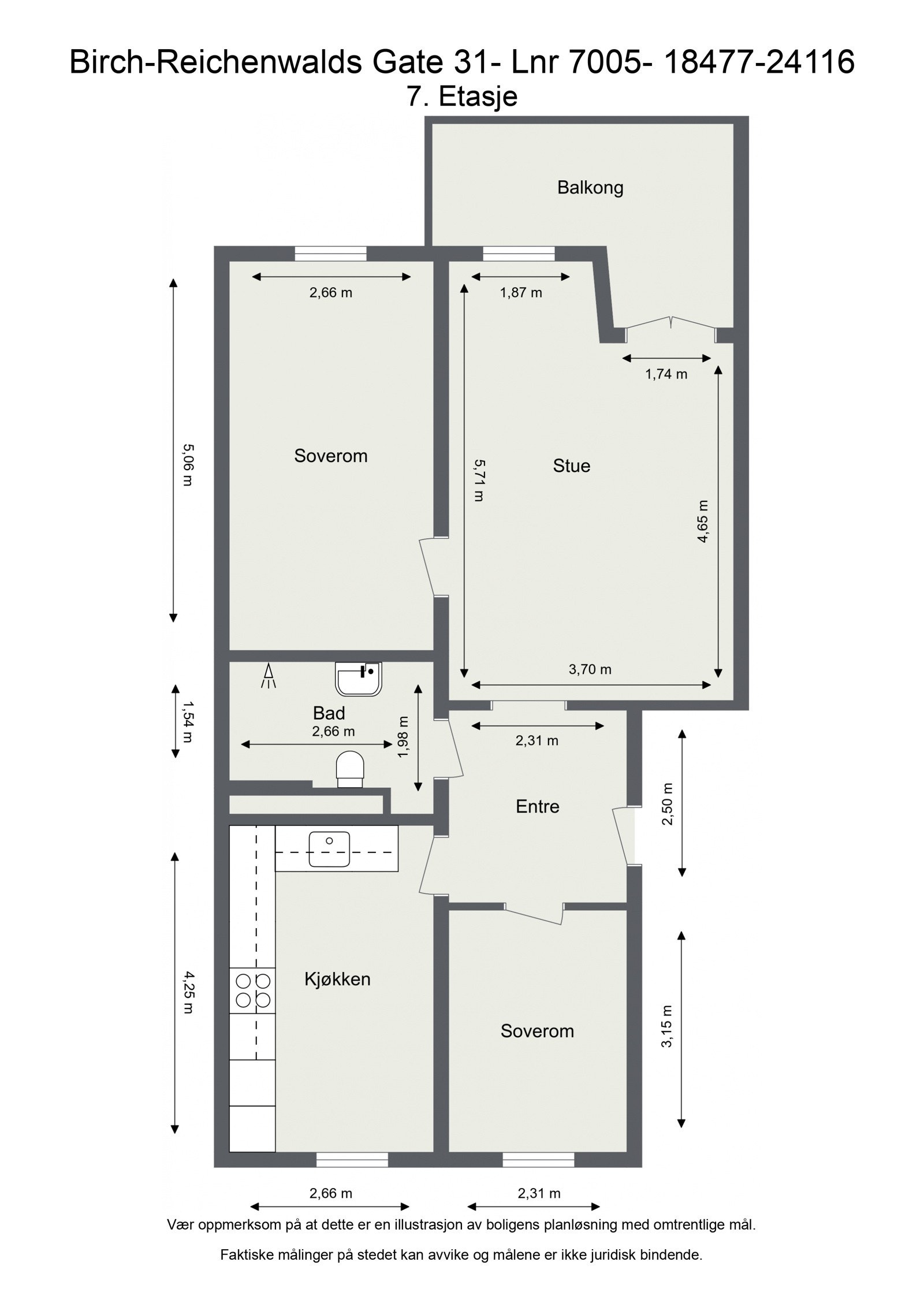 Plantegning 7. Etasje Galleribilde