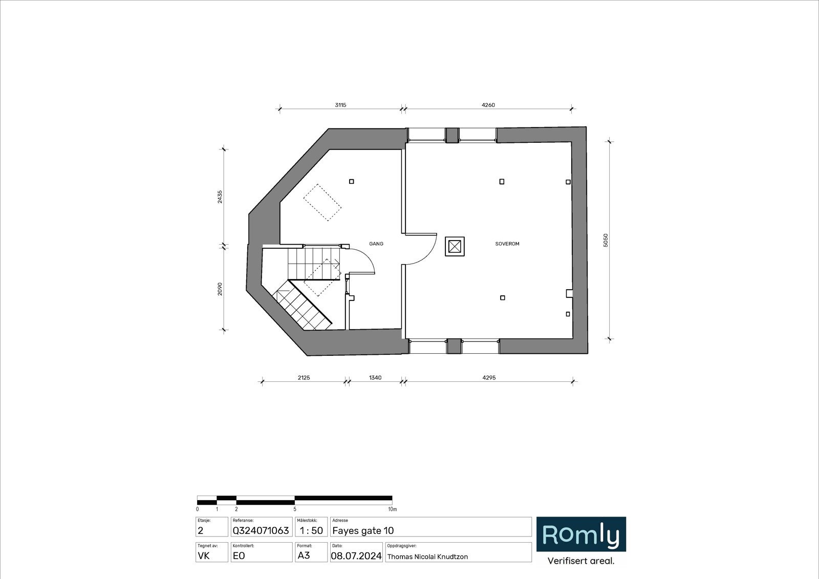 Plantegning 2. etasje Galleribilde