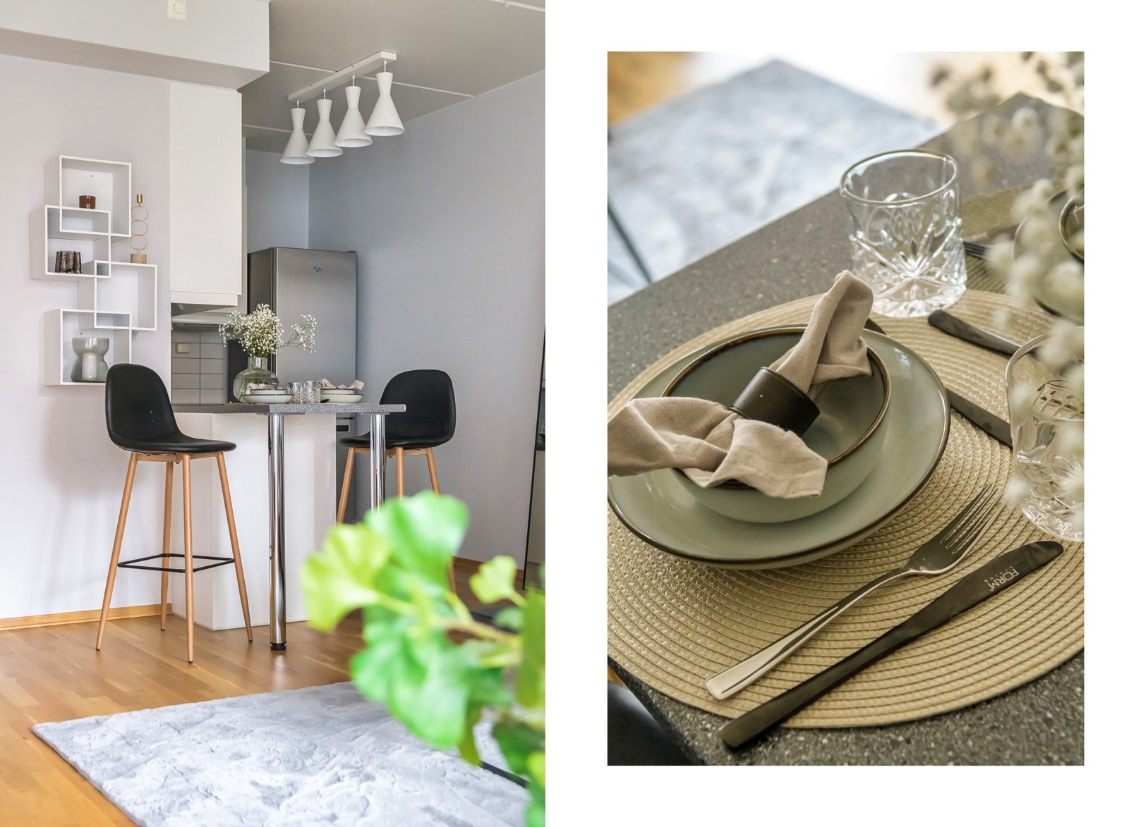 I forlengelse av kjøkkenet er det laget til et koselig spisested. Galleribilde