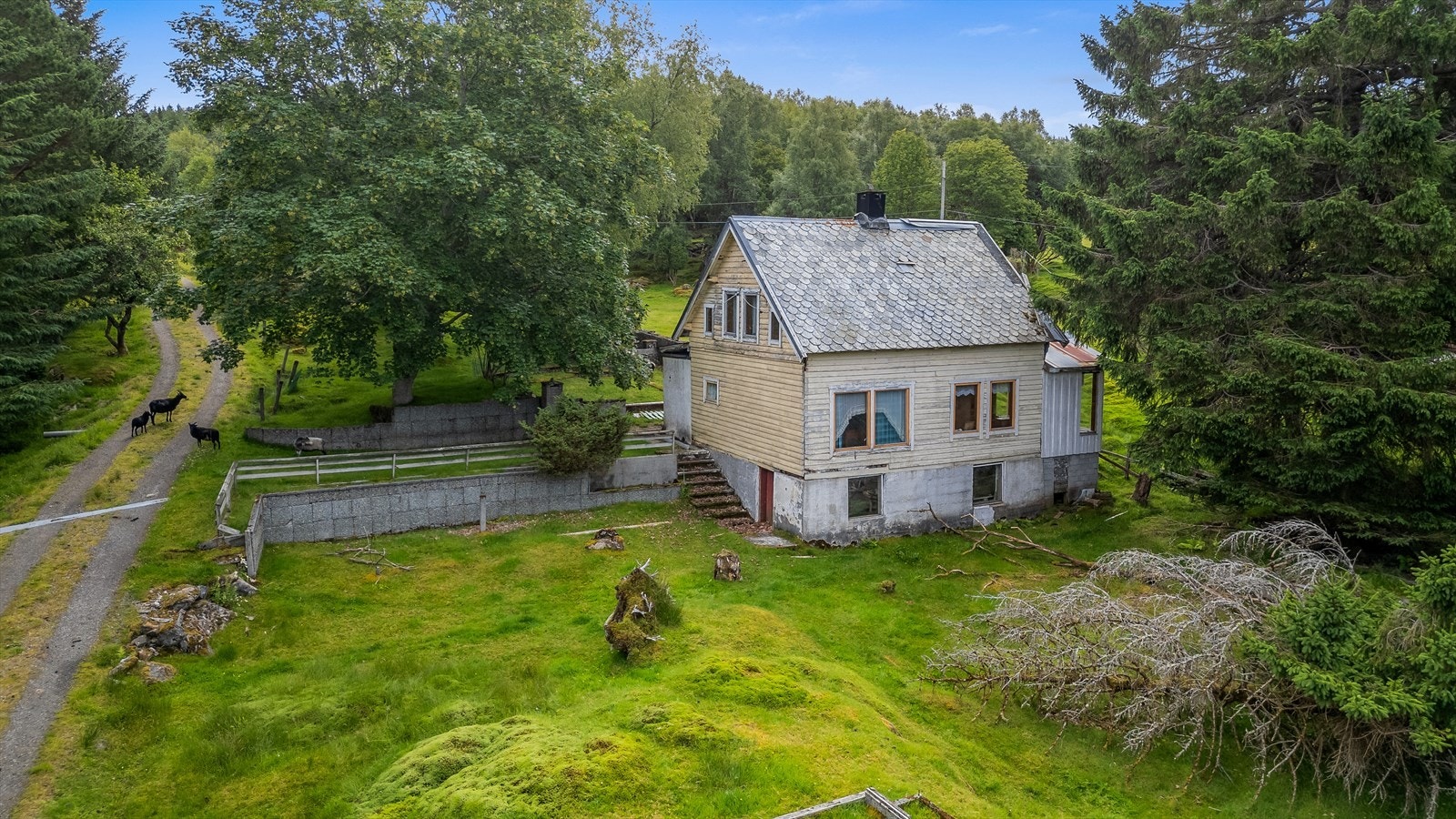 Eldre enebolig som treng litt kjærleik Galleribilde