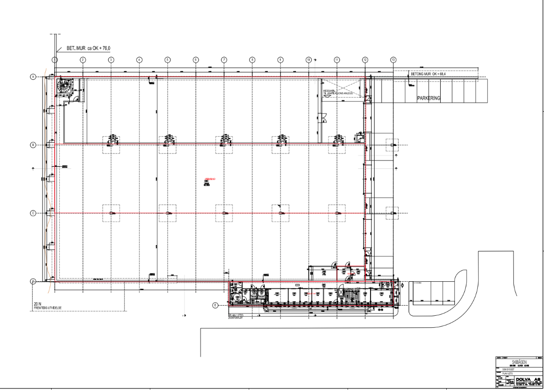 Plantegning 1. etg. Galleribilde