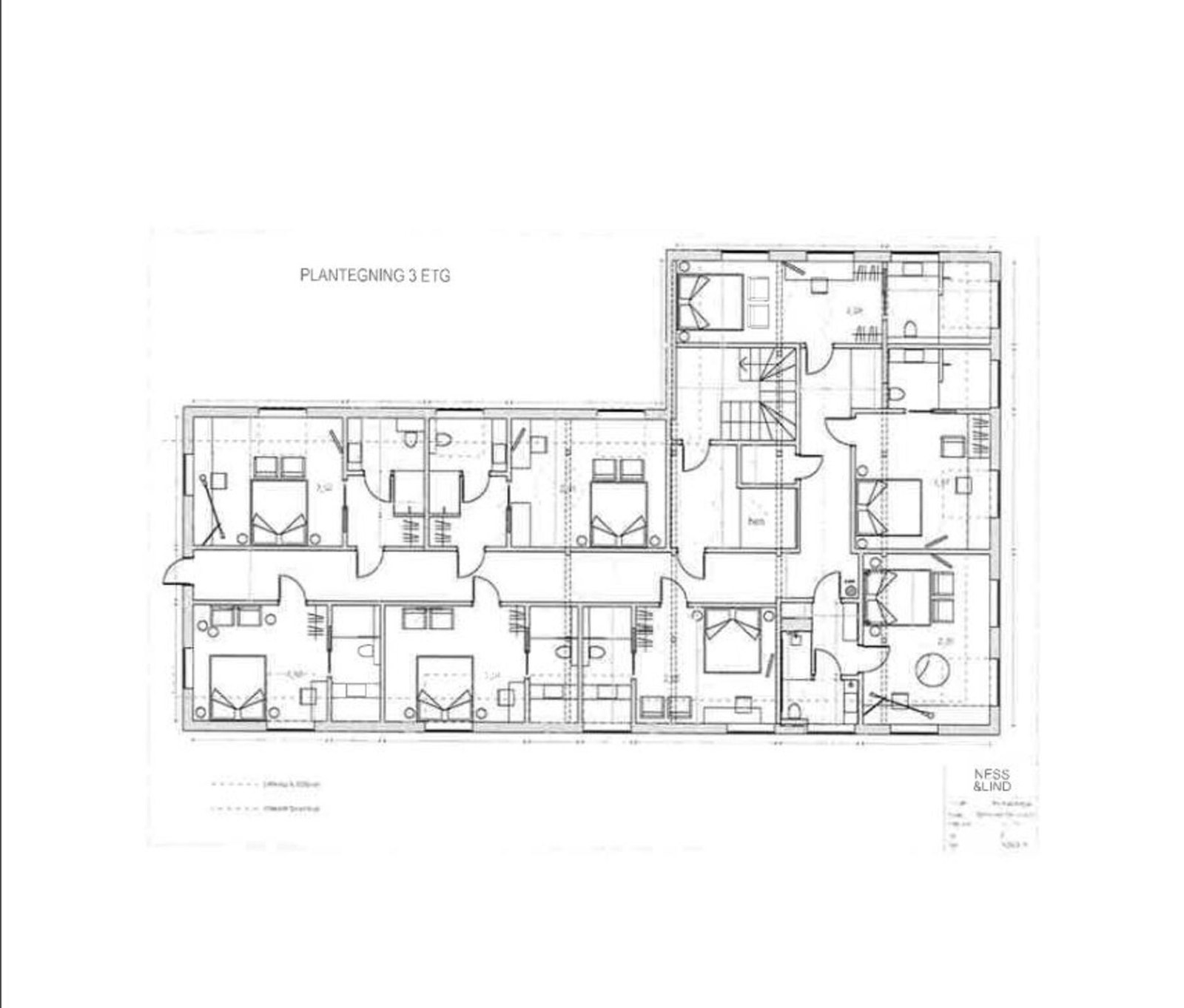 Plantegning 3.etg etter ombygging til 8 gjesterom Galleribilde