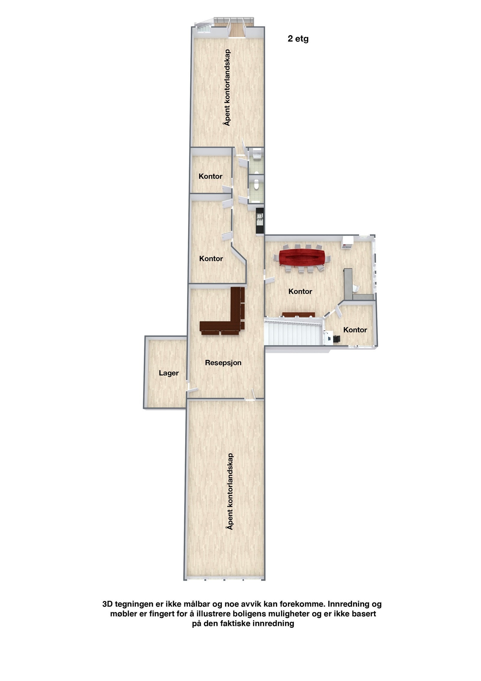 Plantegning 2. etasje Galleribilde