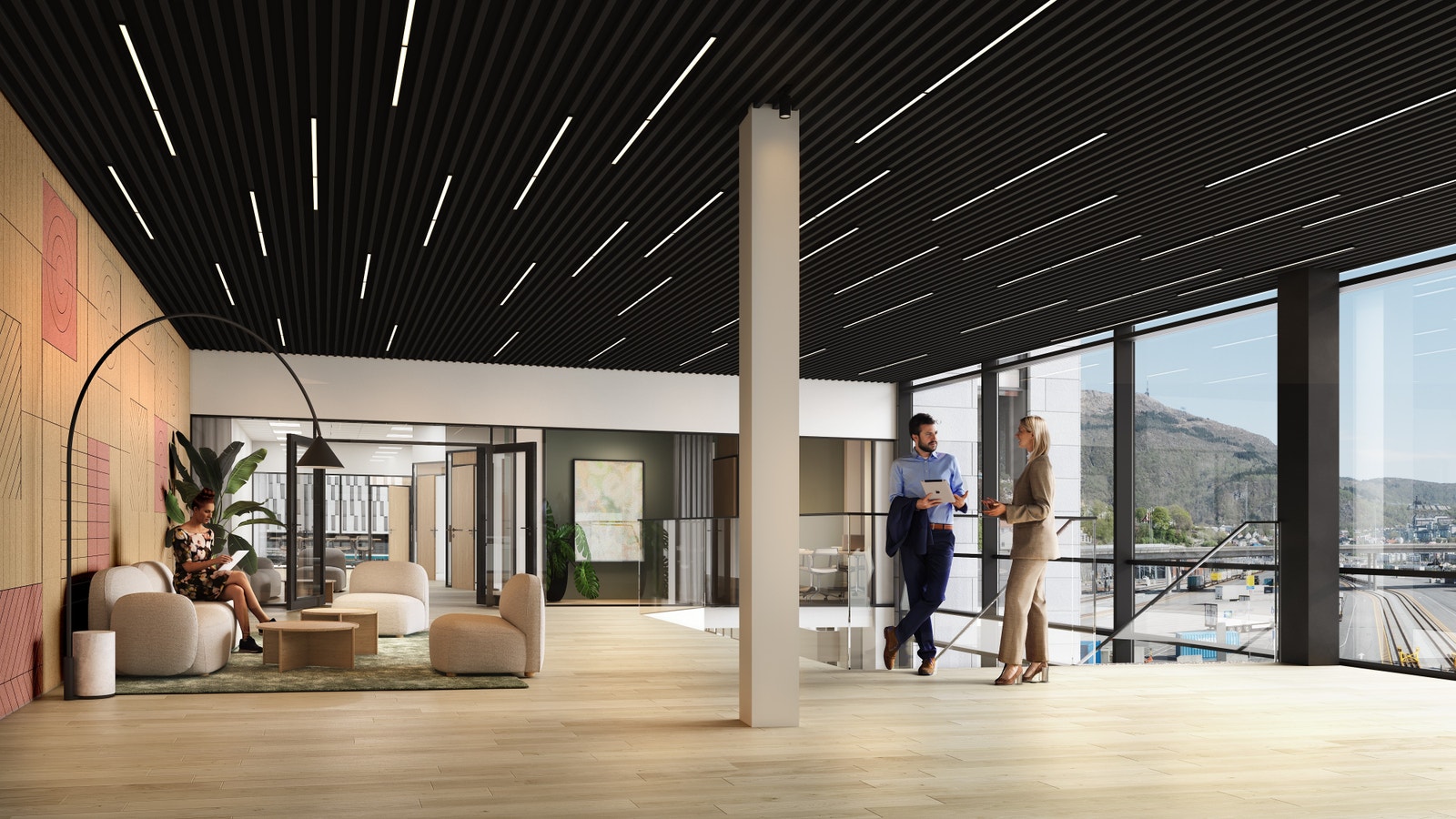 Lokalene i Nonnesetergaten blir totalrenovert for å møte kravene til fremtidens arbeidsplass. Her fra det helt nye møteromsenteret Galleribilde