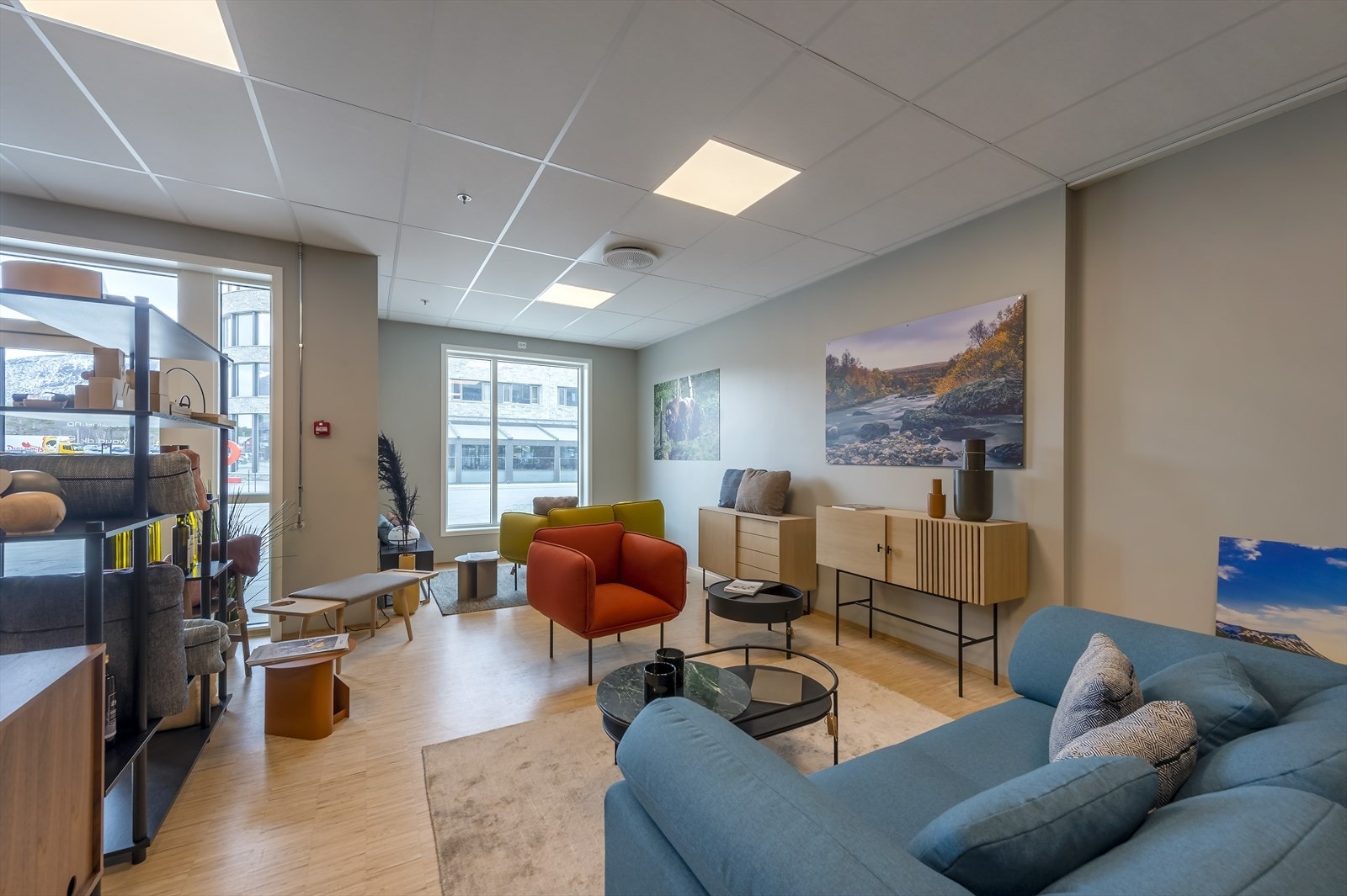 Utsalg/utstillingslokaler i den nordlige delen av seksjonen Galleribilde