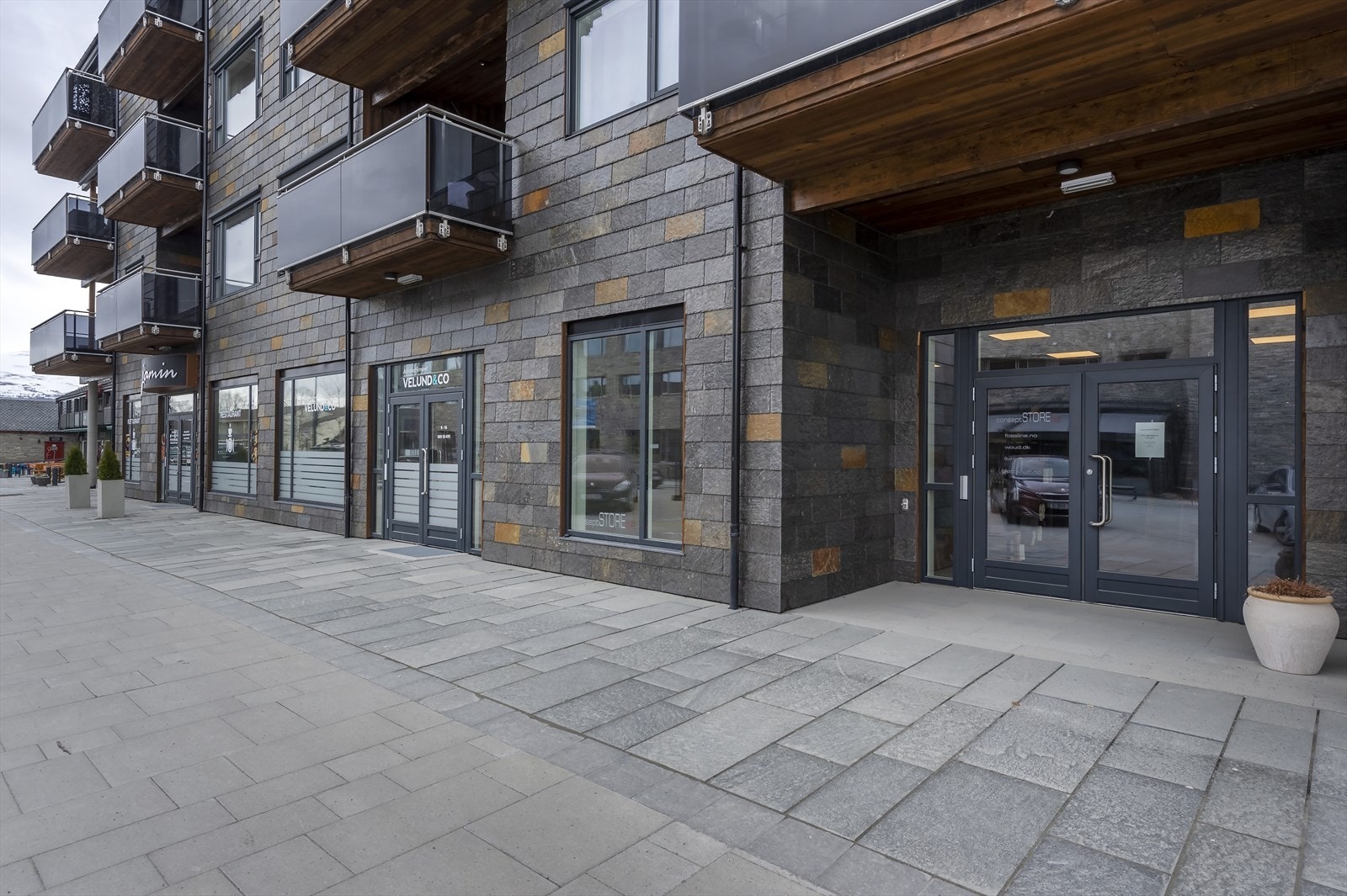 Fasade mot gågate (øst) Galleribilde