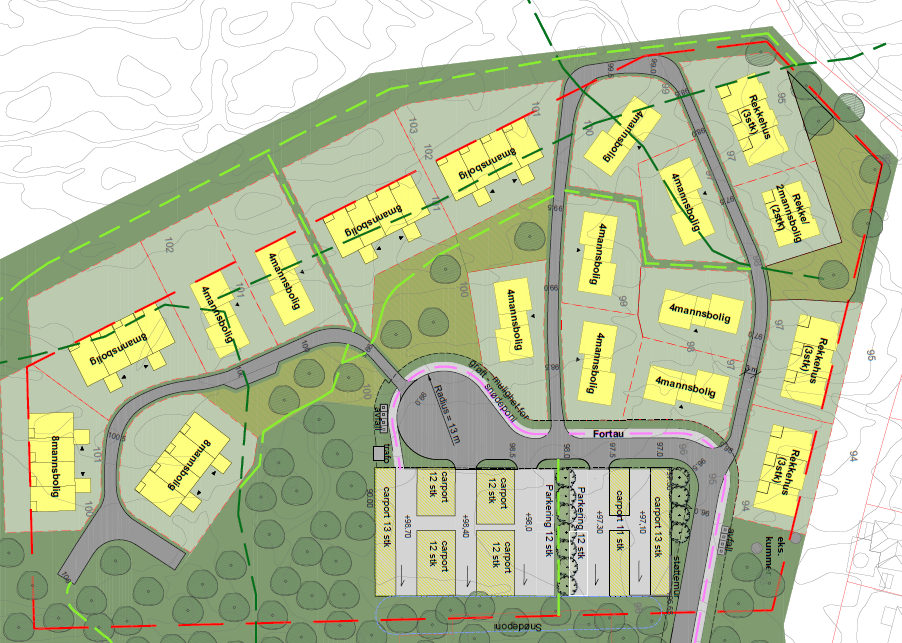 Oversikt detaljregulering Galleribilde