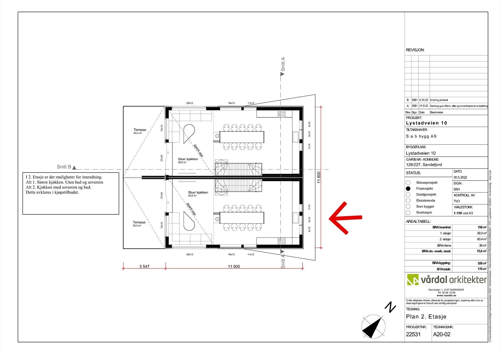 Plantegninger Lystadveien 10 C Galleribilde