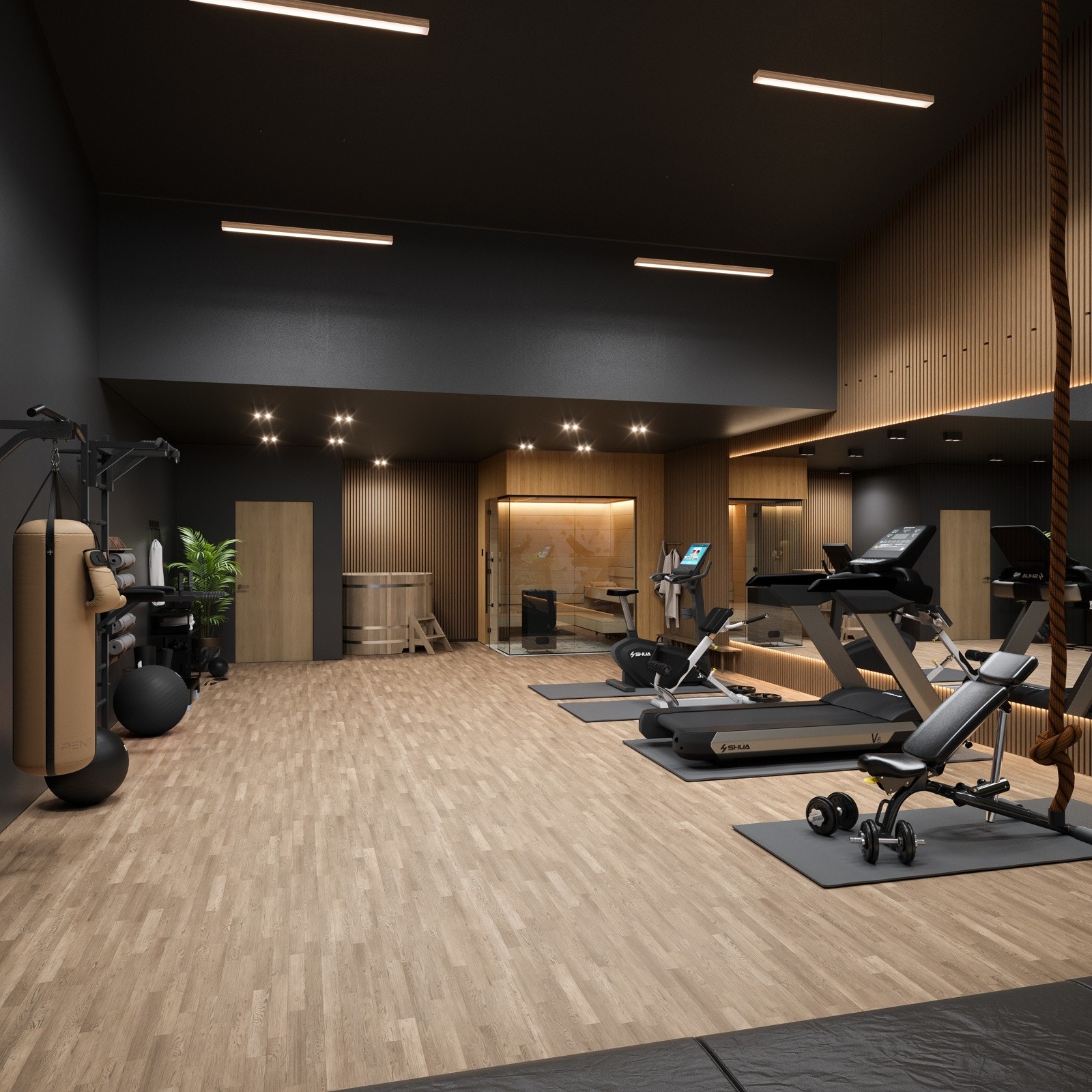 Alternativ innredning av squash-hallen (Illustrasjonsfoto) Galleribilde