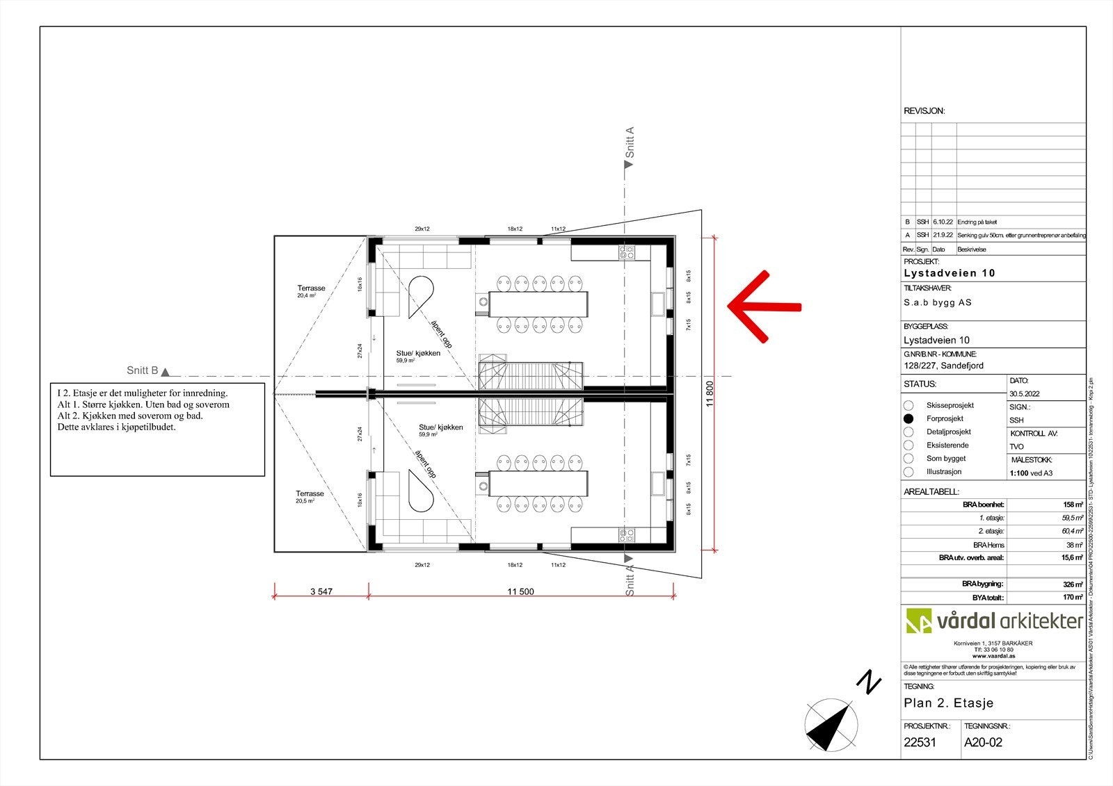 Plantegninger Lystadveien 10 D Galleribilde