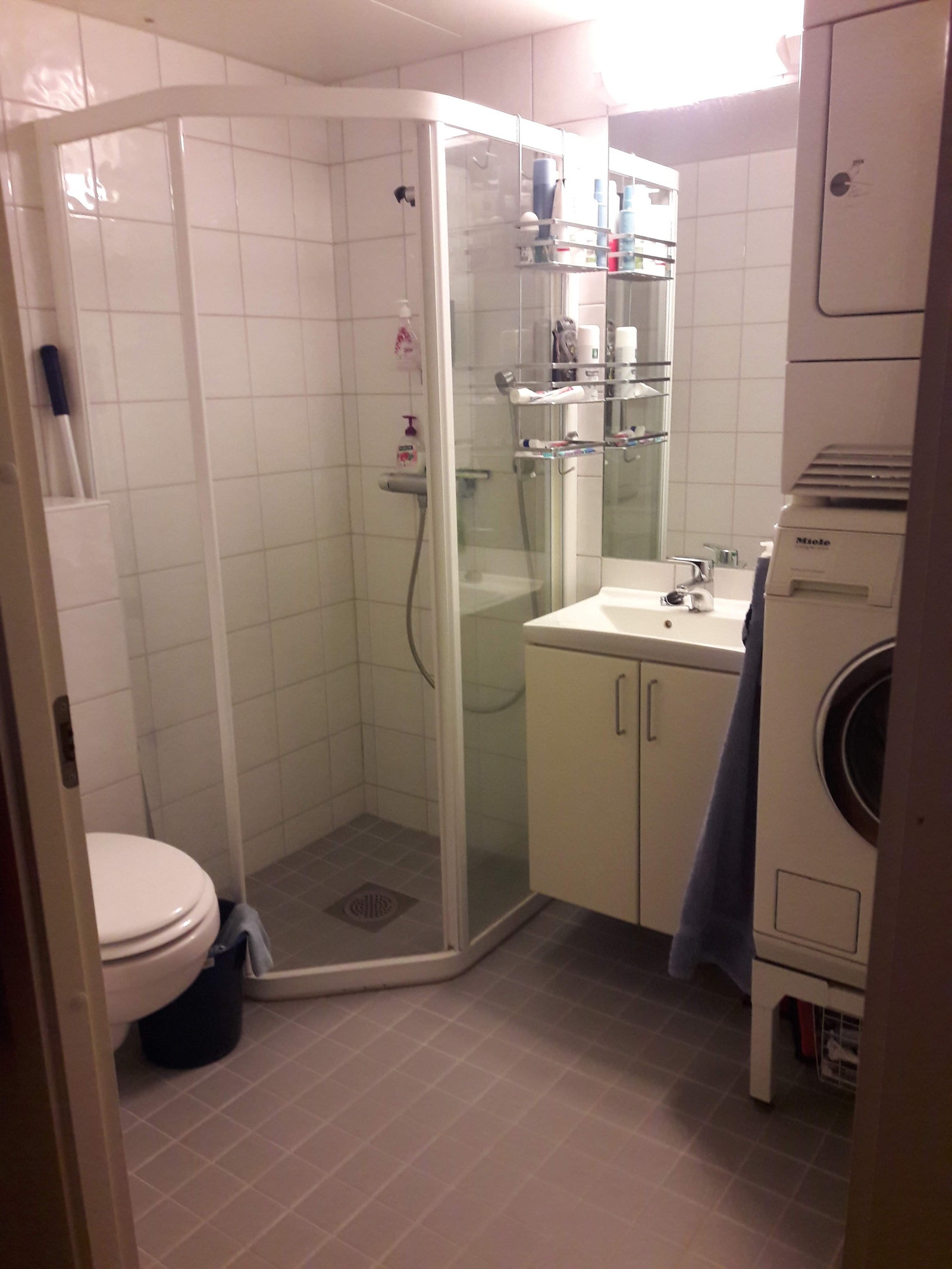 Bad med vaskemaskin og tørketrommel Galleribilde