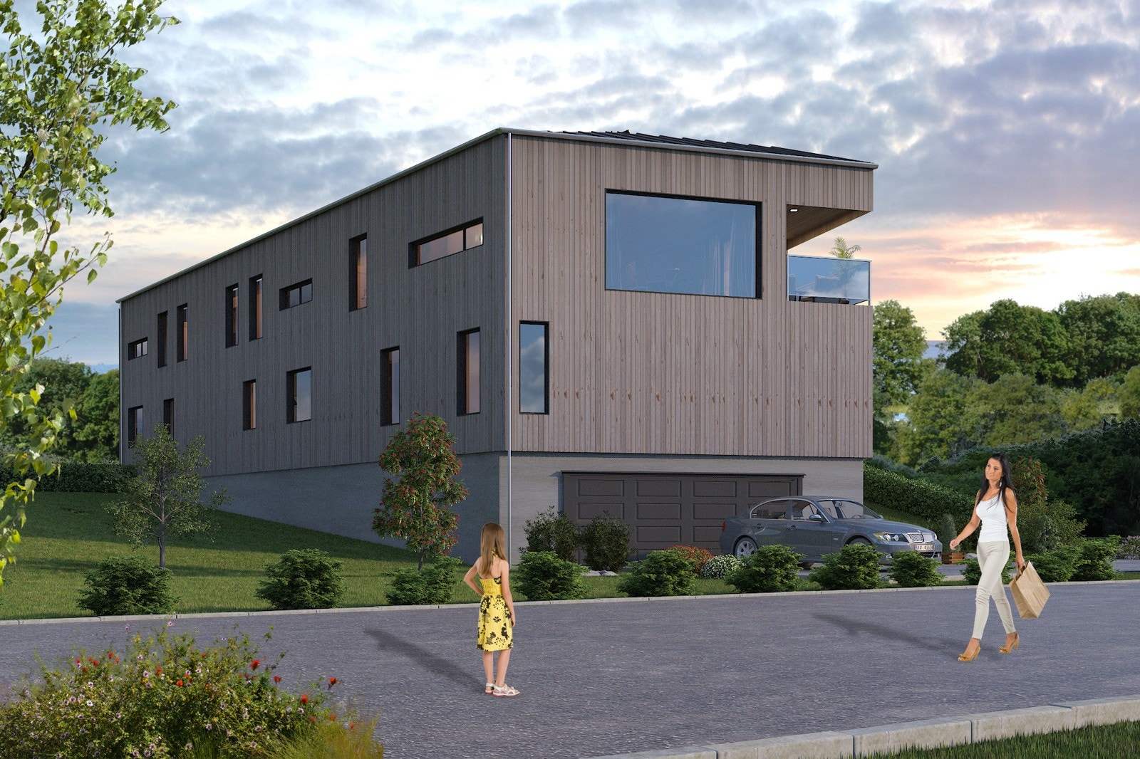 Moderne rekkehus under oppføring i barnevennlige og rolige omgivelser i Tromsdalen (Samtlige foto er illustrasjonsskisser). Galleribilde