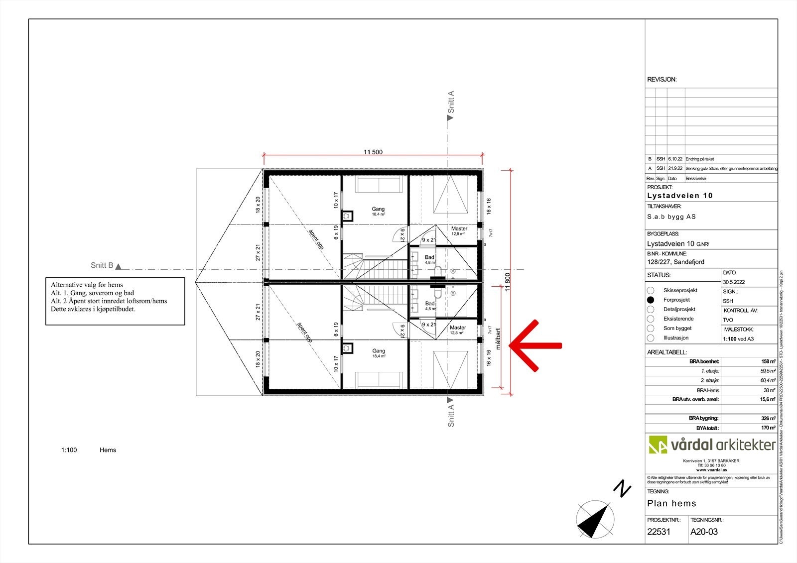 Plantegninger Lystadveien 10A Galleribilde