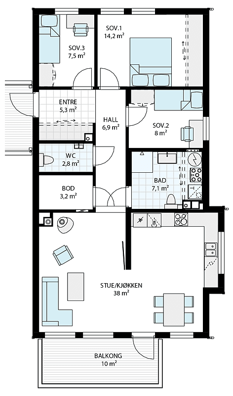 4- roms - nr. 72 - 2 etasje i hus 5 Galleribilde