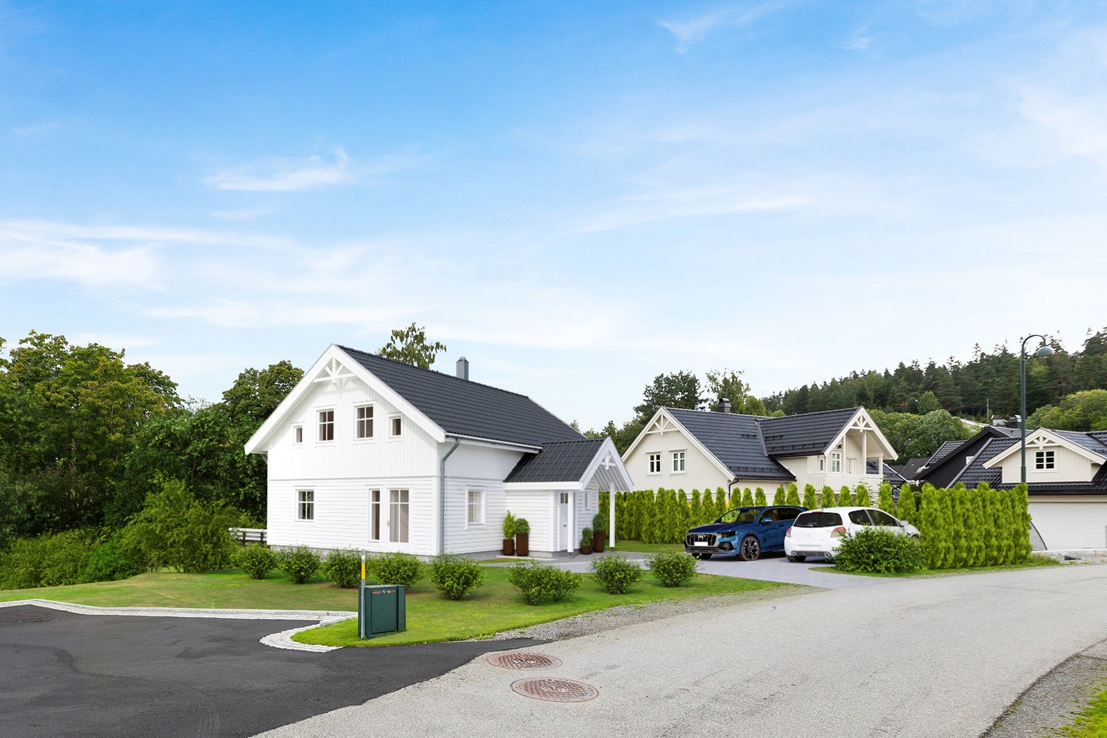 Huset vist på tomten Galleribilde