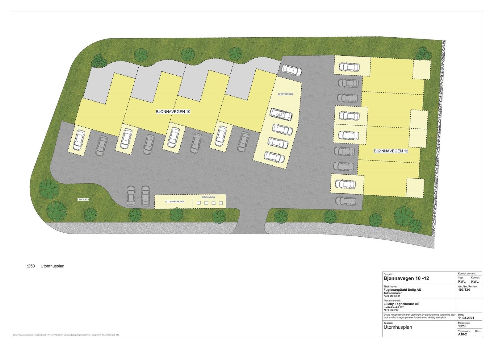 Illustrasjon av utomhusplan Galleribilde