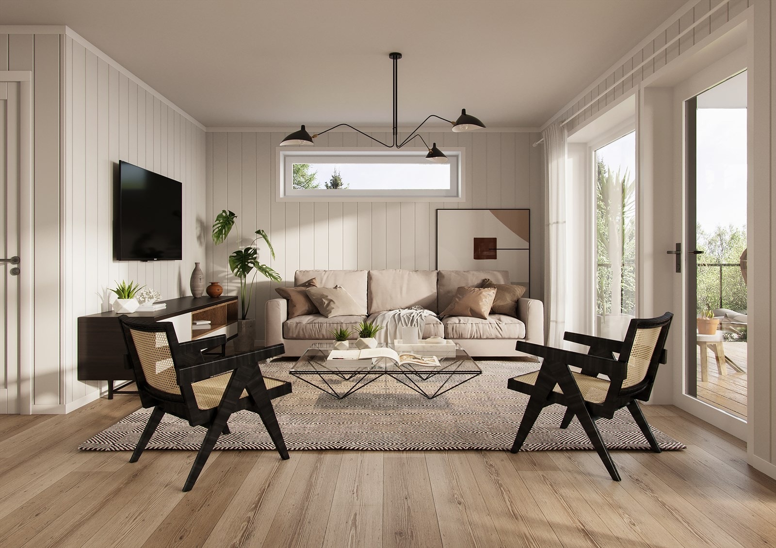 Store vindusflater som gir den gode romfølelsen Galleribilde