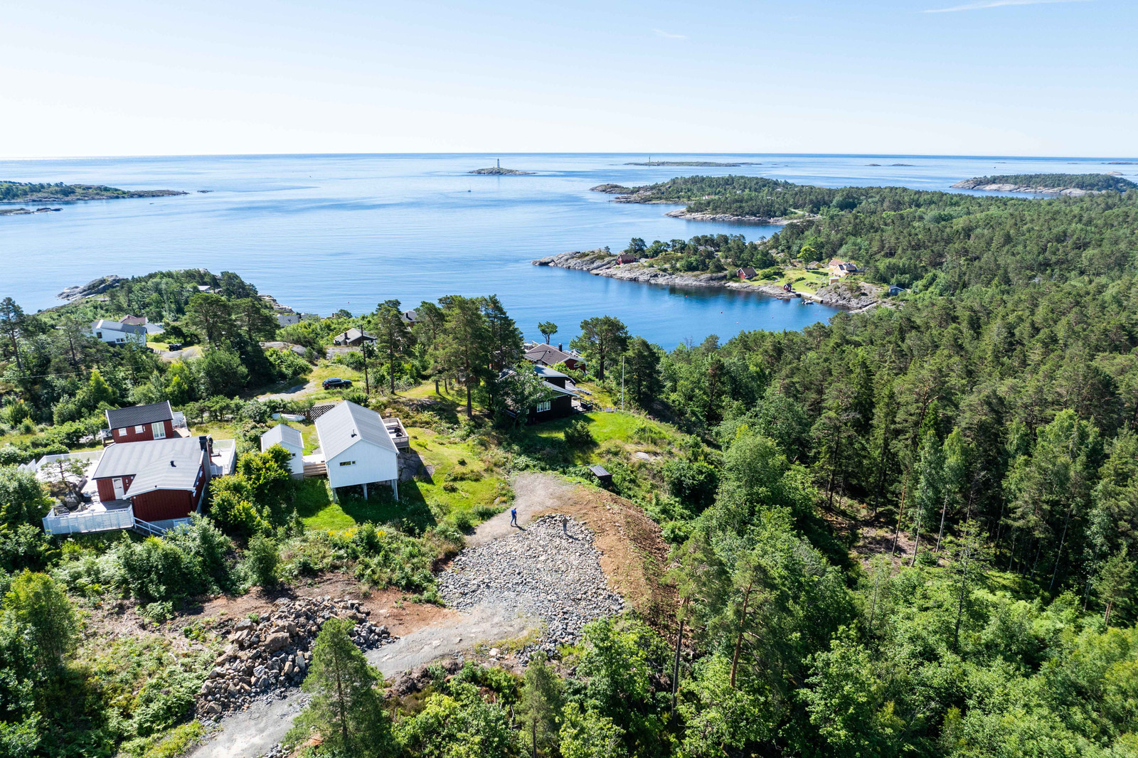 Dronebilde av tomten