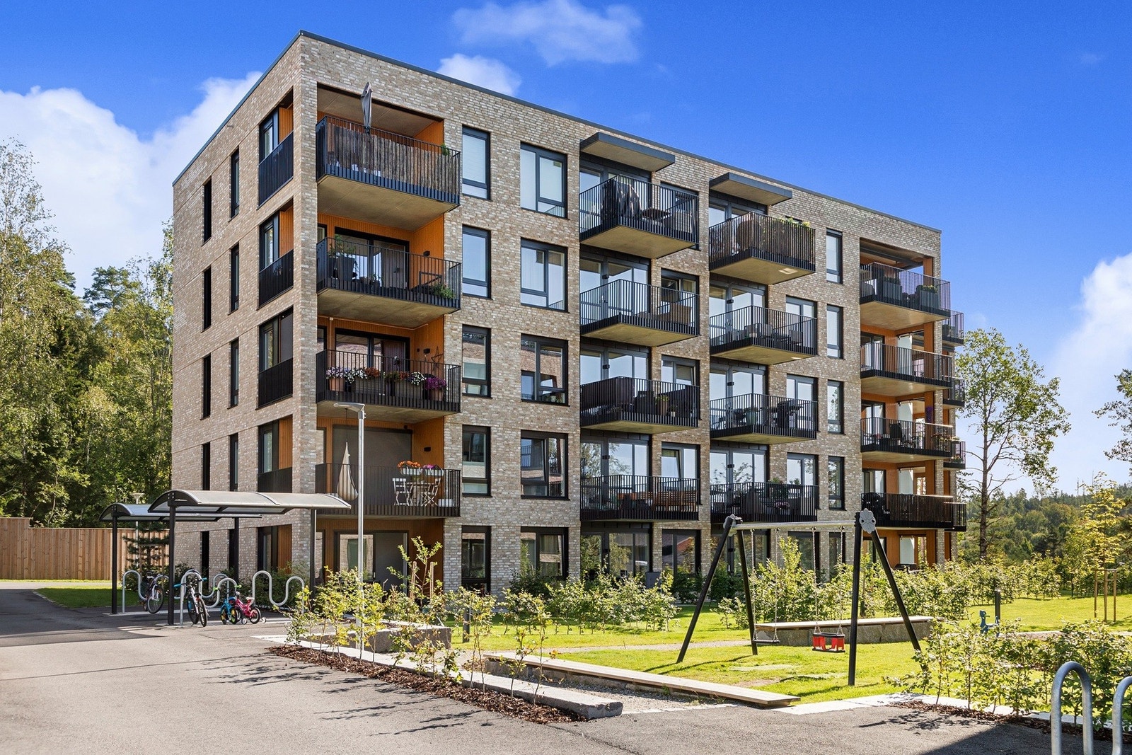 Hus A til E er ferdigstilt. Galleribilde