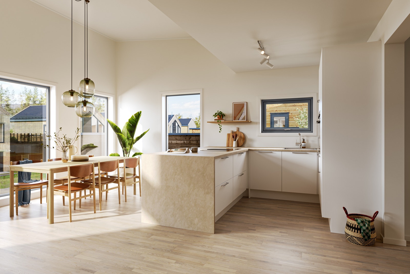 Illustrasjon av kjøkken i hus 34 Galleribilde