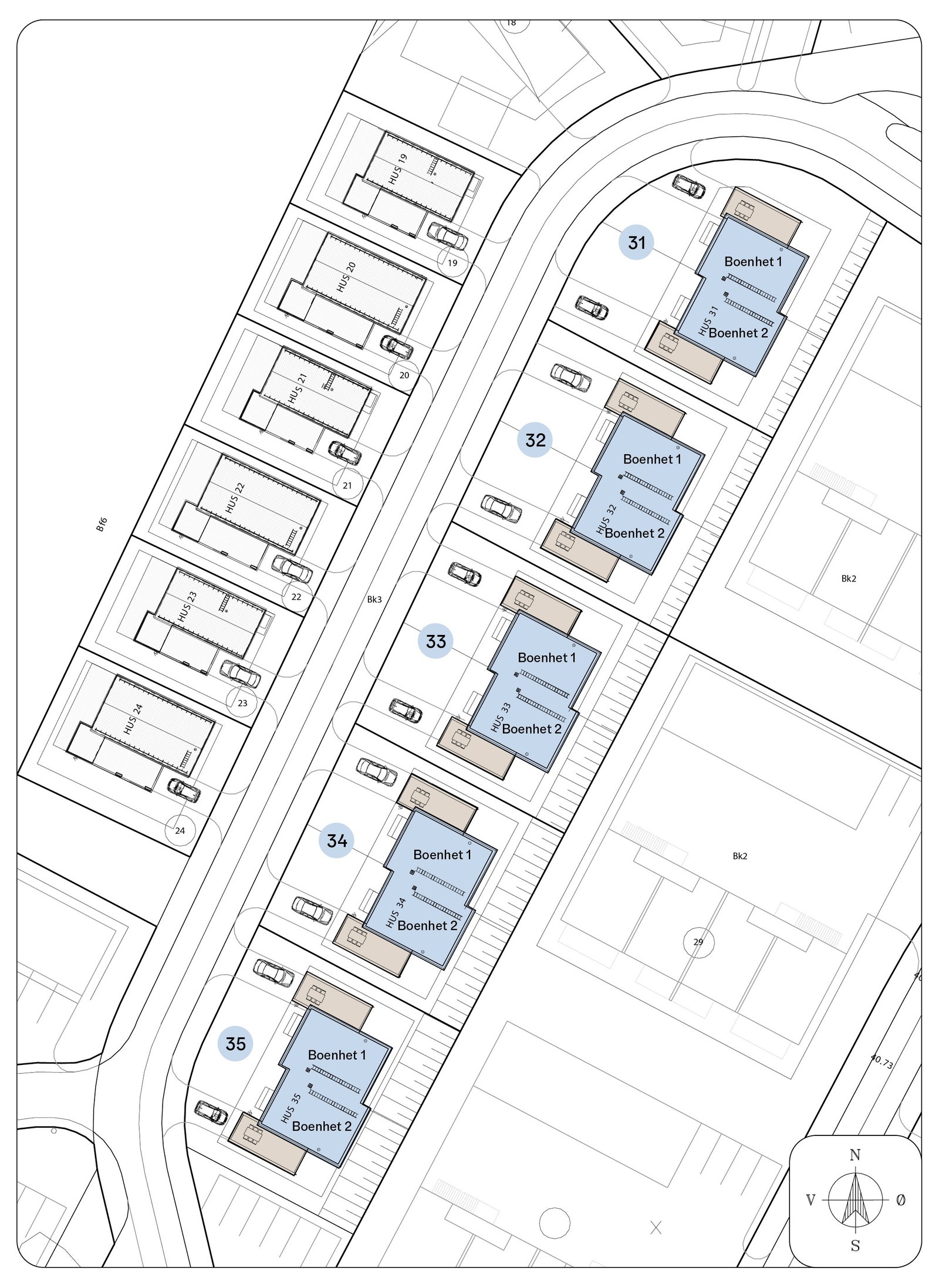 Tomtekart med bygningsnummer Galleribilde
