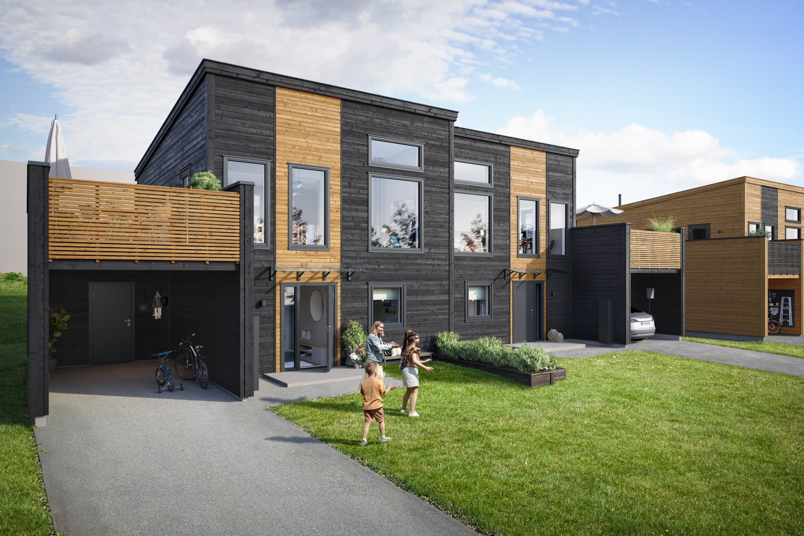 Ilustrasjon fasade hus 34 Galleribilde