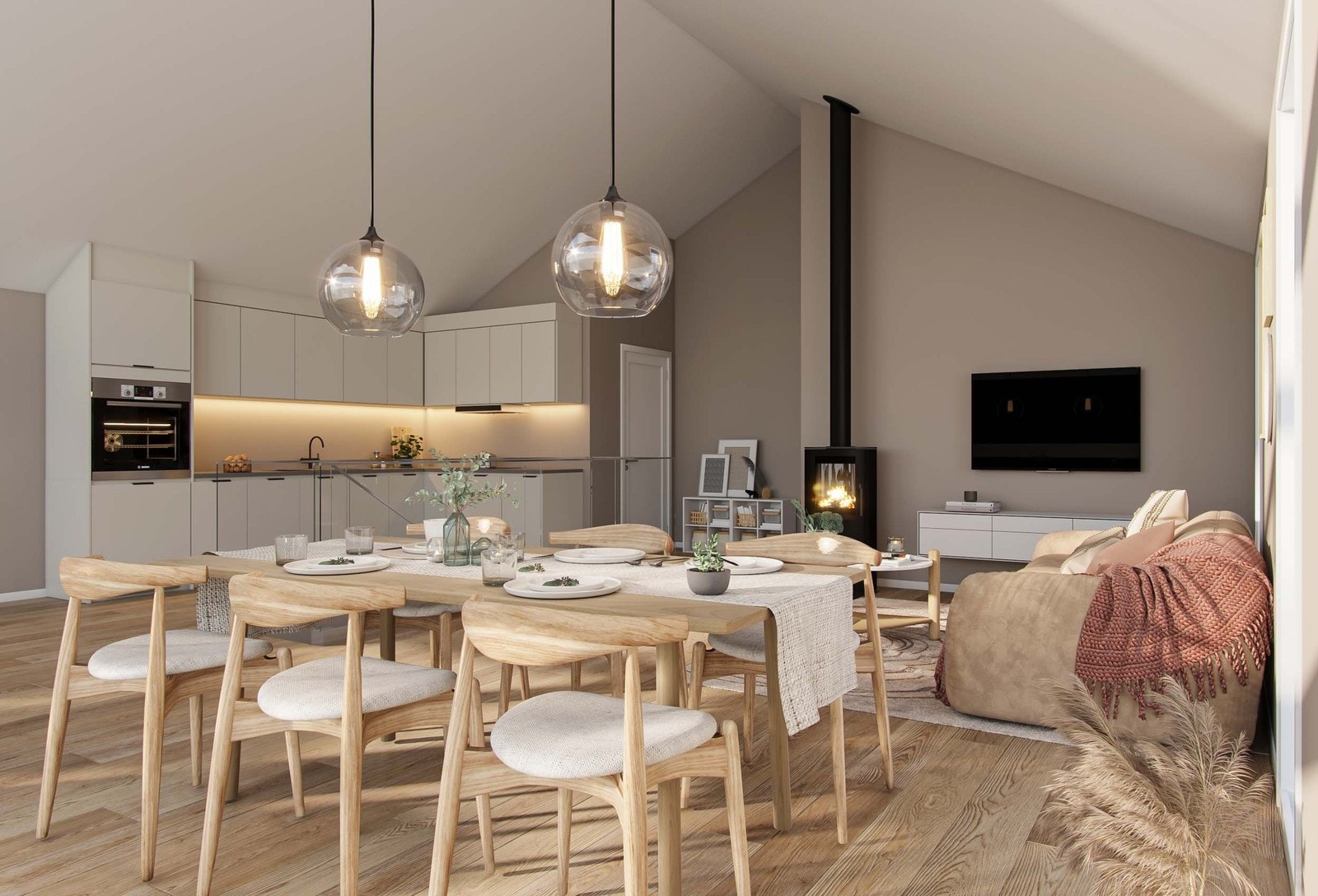 Stue og kjøkken Galleribilde