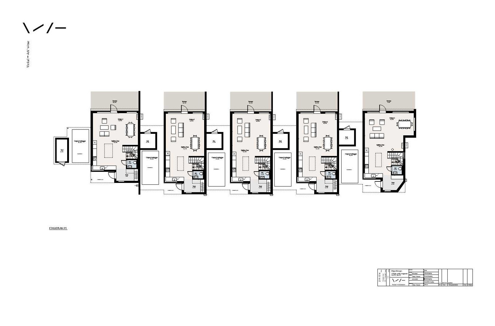 001 Boliger 5 i rekke_Steinsnesvegen_P1_rev C Galleribilde