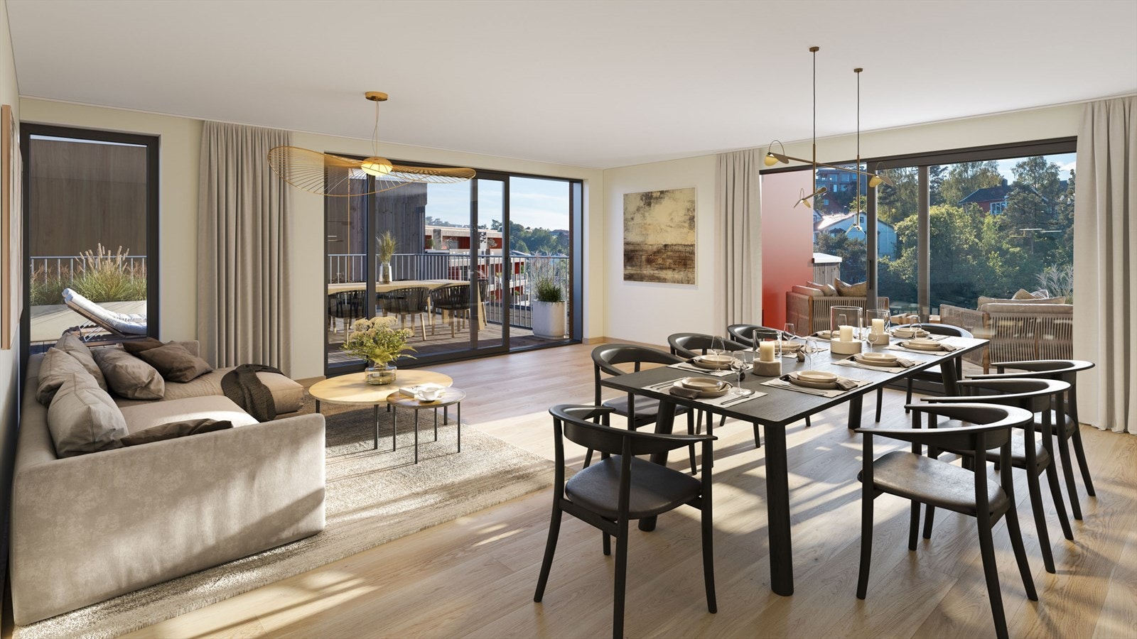 Nydelig toppleilighet 3B H0503 med takterrasse og gode vindusflater Galleribilde